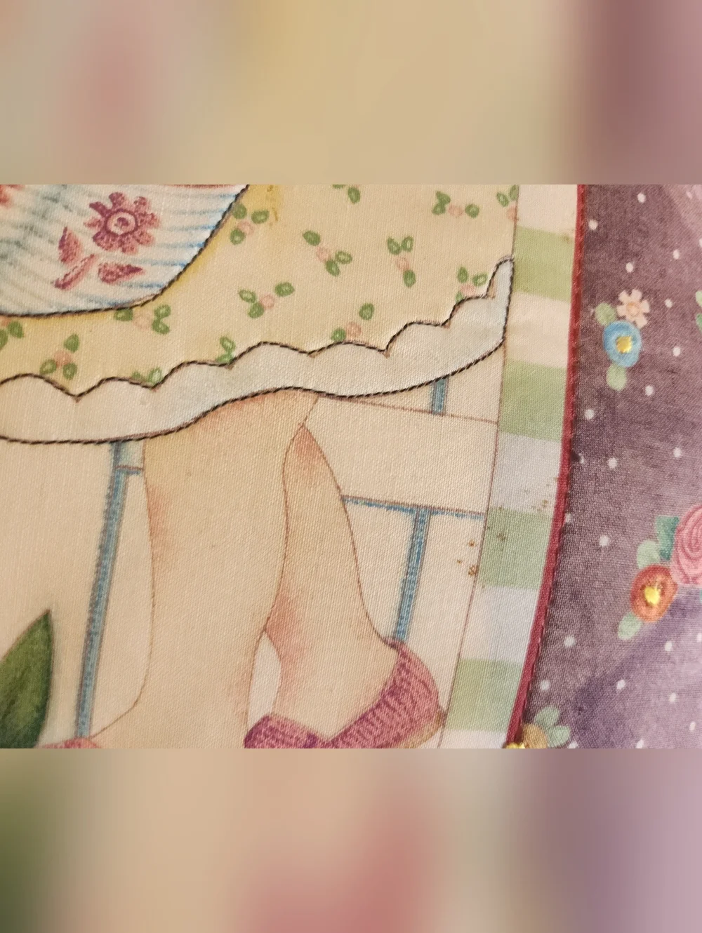 Vintage 90s Handmade Throw Pillow‎ Cottagecore Garden Whimsical Butterfly 15x15